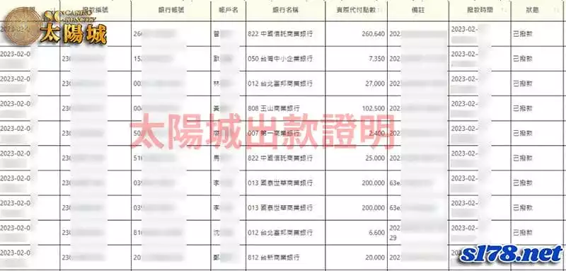 SC太陽城娛樂城出金圖