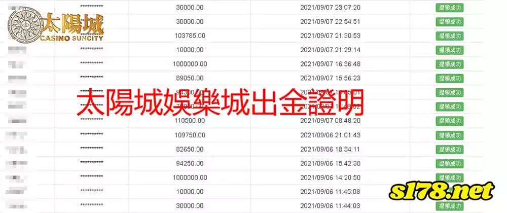 太陽城娛樂城玩家出金圖,誠信有保障