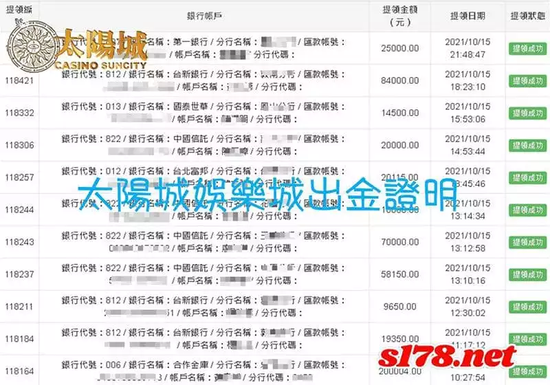 太陽城娛樂城玩家提領明細,電競投注公平公正