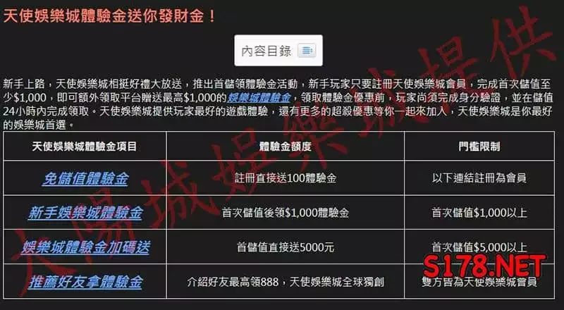 94大發網的天使娛樂城評鑑