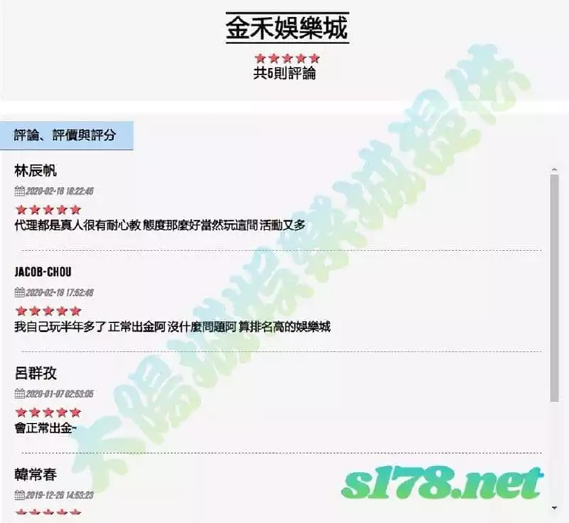 金禾娛樂城評價分析